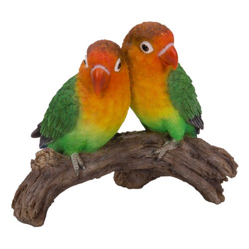 Lovebirds On Branch Garden Ornament Vivid Arts - Bridgend Garden Centre